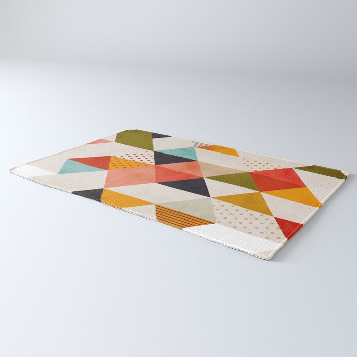 geometry mid century Rug Gallery Image 3