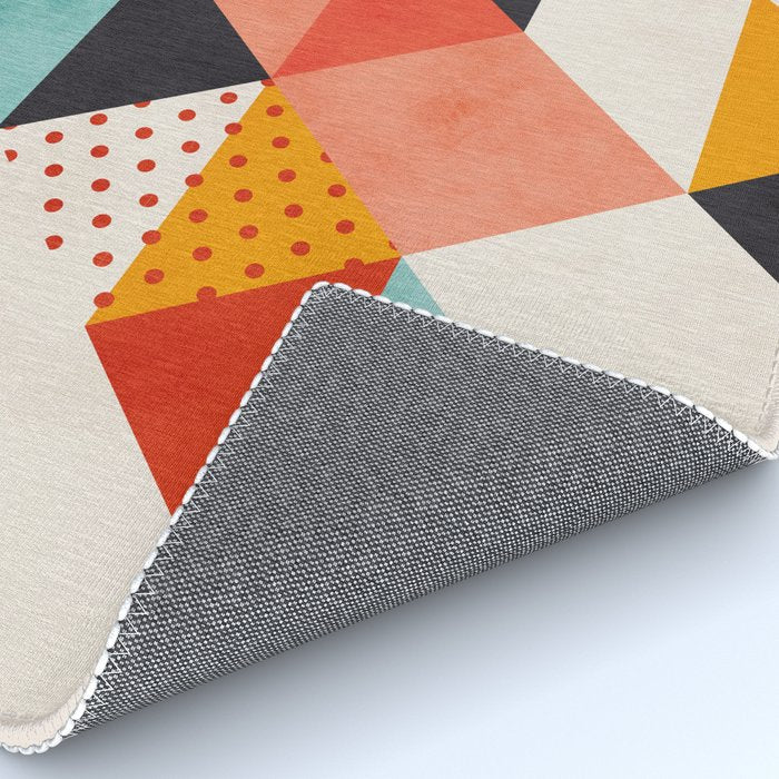 geometry mid century Rug Gallery Image 4