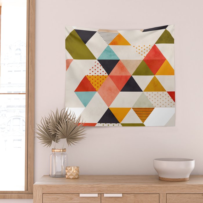 geometry mid century Wall Tapestry Gallery Image 2
