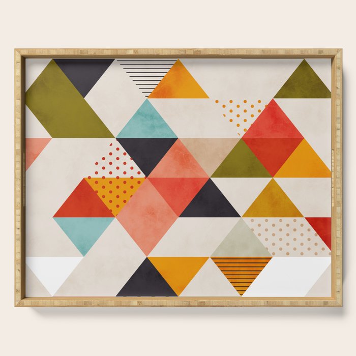 geometry mid century Serving Tray Gallery Image 1