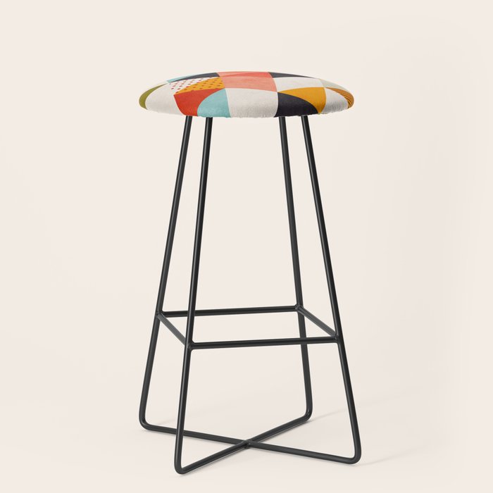 geometry mid century Stool Gallery Image 1