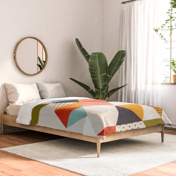 geometry mid century Comforter Gallery Image 2