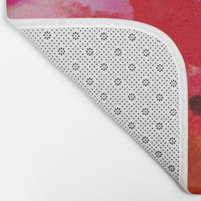 red poppies field abstract Bath Mat Gallery Image 2