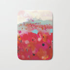 red poppies field abstract Bath Mat Gallery Image 1