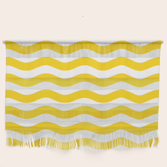 Wavy Stripes Patten Yellow Wall Hanging Gallery Image 1