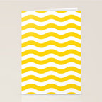 Wavy Stripes Patten Yellow Stationery Card Gallery Image 2
