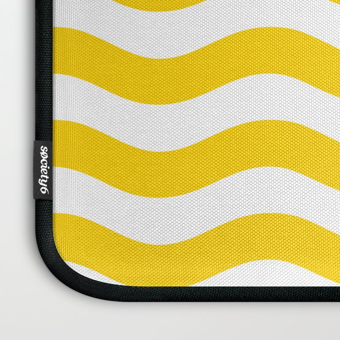 Wavy Stripes Patten Yellow Laptop Sleeve Gallery Image 3