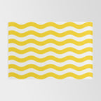 Wavy Stripes Patten Yellow Rug Gallery Image 2