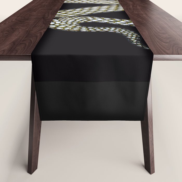 Snake's Charm in Black Table Runner Gallery Image 1