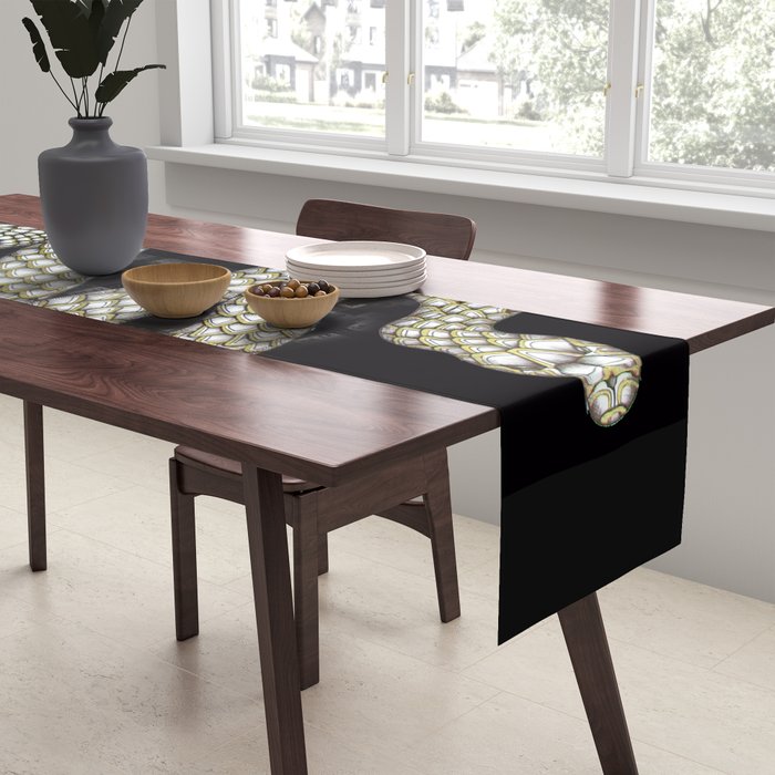 Snake's Charm in Black Table Runner Gallery Image 2