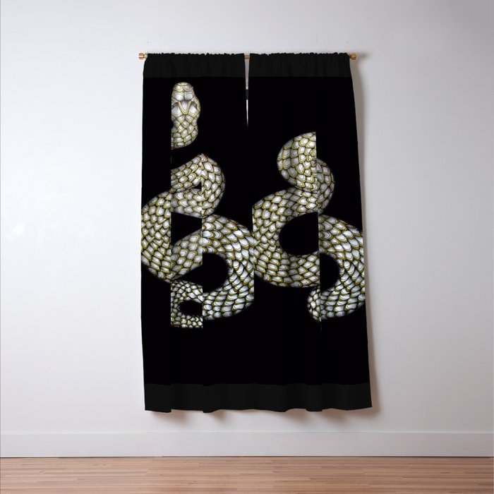 Snake's Charm in Black Window Curtain Gallery Image 3