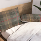 Vintage Brown Gray Tartan Plaid Pattern Pillow Sham Gallery Image 2