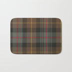 Vintage Brown Gray Tartan Plaid Pattern Bath Mat Gallery Image 1