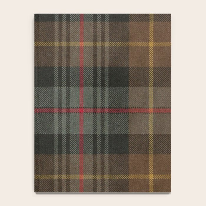 Vintage Brown Gray Tartan Plaid Pattern Notebook Gallery Image 4