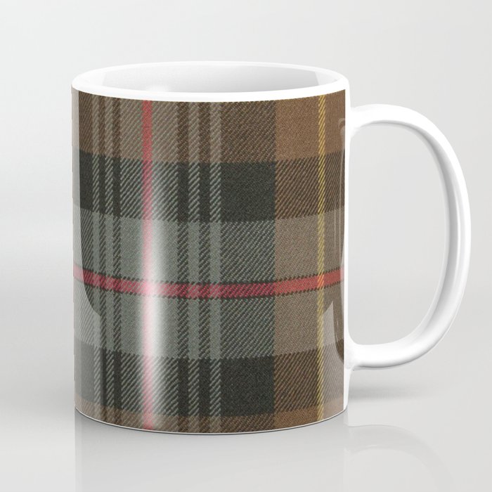 Vintage Brown Gray Tartan Plaid Pattern Coffee Mug Gallery Image 1
