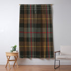 Vintage Brown Gray Tartan Plaid Pattern Window Curtain Gallery Image 5