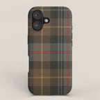 Vintage Brown Gray Tartan Plaid Pattern iPhone Case Gallery Image 1