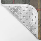 Vintage Brown Gray Tartan Plaid Pattern Bath Mat Gallery Image 2