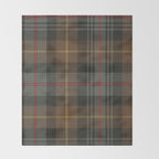 Vintage Brown Gray Tartan Plaid Pattern Throw Blanket Gallery Image 2