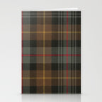 Vintage Brown Gray Tartan Plaid Pattern Stationery Card Gallery Image 2