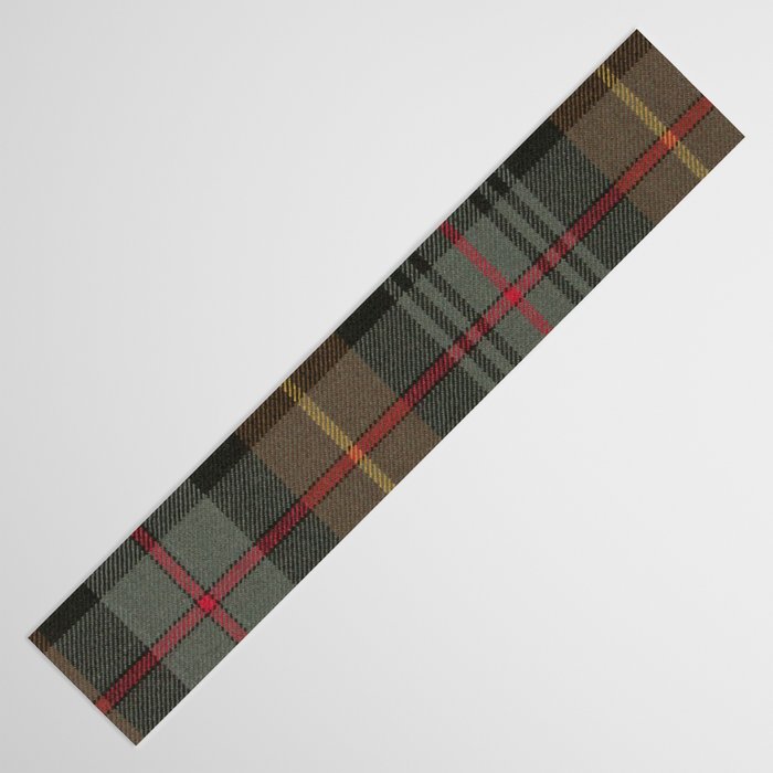 Vintage Brown Gray Tartan Plaid Pattern Table Runner Gallery Image 3