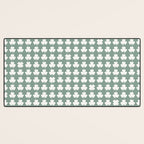 Clovers XXXIII Sage Green Botanical Pattern Desk Mat Gallery Image 3