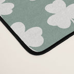 Clovers XXXIII Sage Green Botanical Pattern Desk Mat Gallery Image 4