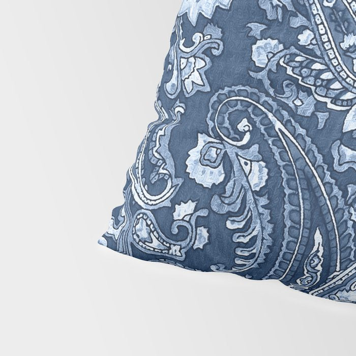 Blue indigo paisley Pillow Sham Gallery Image 4