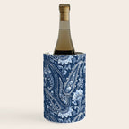 Blue indigo paisley Wine Chiller Gallery Image 1