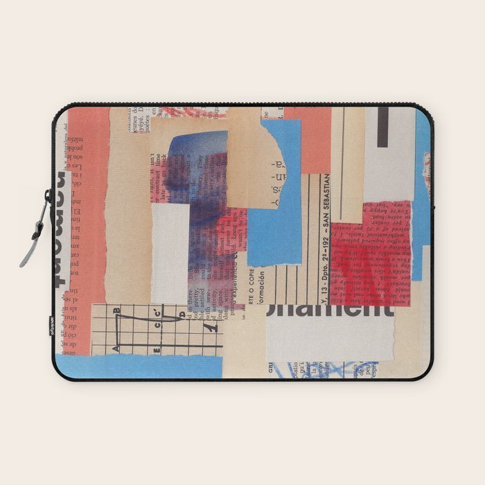 Abstract Mixed Media Collage #2 Laptop Sleeve Gallery Image 1