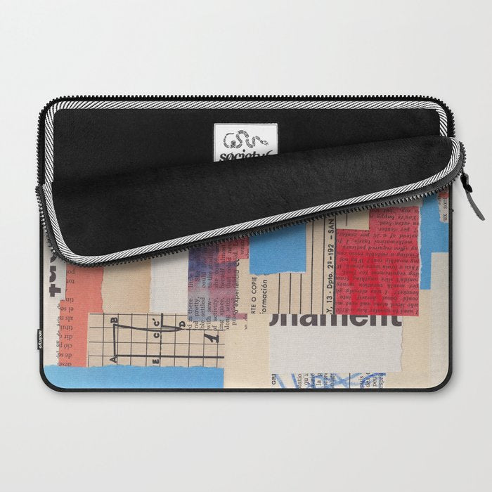 Abstract Mixed Media Collage #2 Laptop Sleeve Gallery Image 2