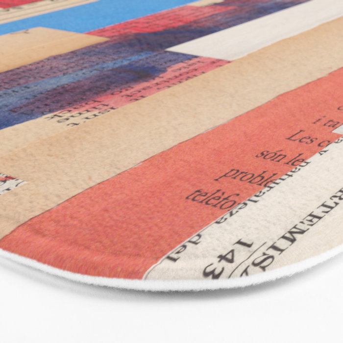 Abstract Mixed Media Collage #2 Bath Mat Gallery Image 3