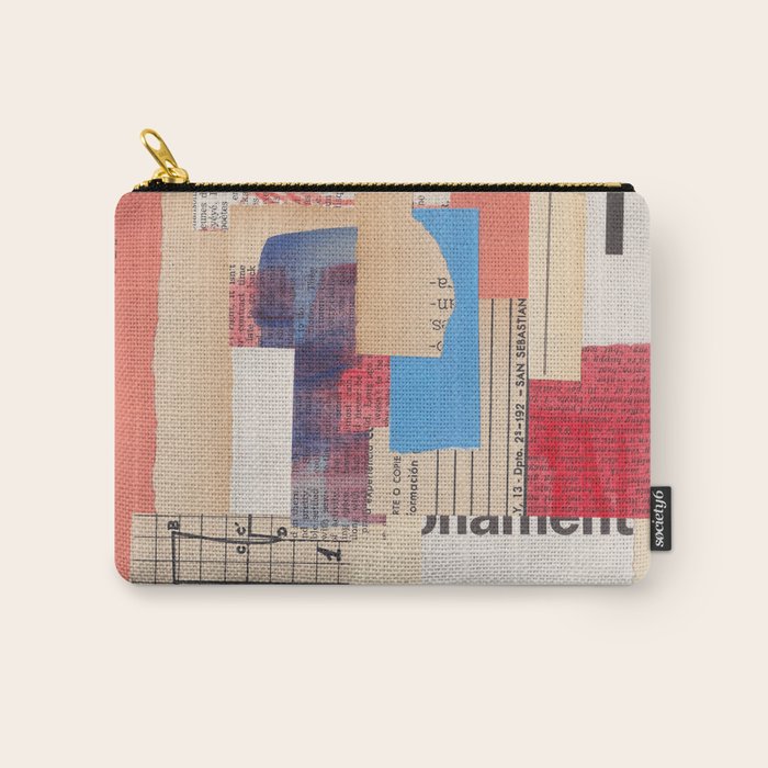 Abstract Mixed Media Collage #2 Carry All Pouch Gallery Image 1