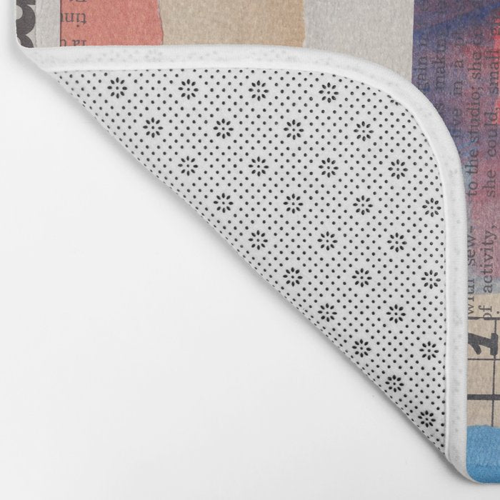 Abstract Mixed Media Collage #2 Bath Mat Gallery Image 2
