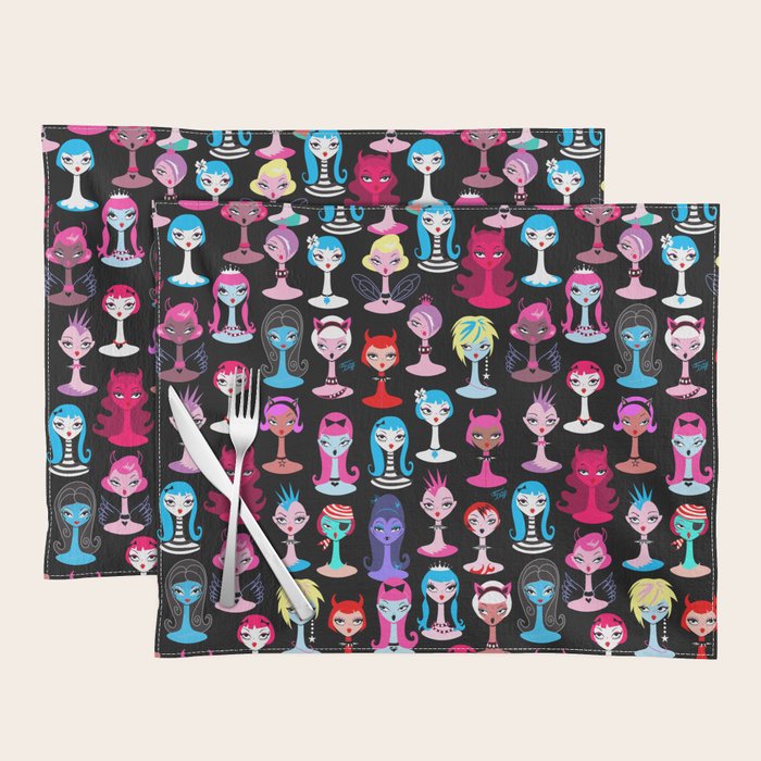 Punky Goth Dollies Placemat Gallery Image 1