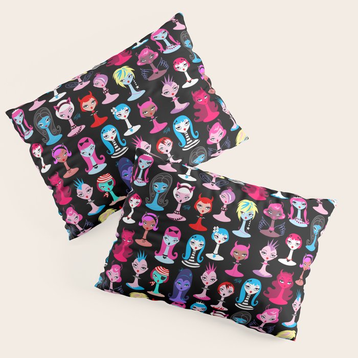 Punky Goth Dollies Pillow Sham Gallery Image 3