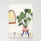 Marble Monstera Stationery Card Gallery Image 2