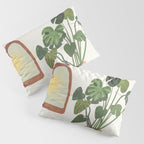 Marble Monstera Pillow Sham Gallery Image 3