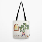 Marble Monstera Tote Bag Gallery Image 2