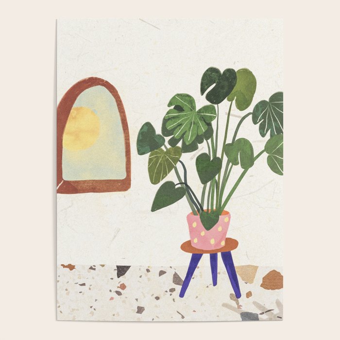 Marble Monstera Poster Gallery Image 4