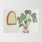Marble Monstera Rug Gallery Image 2