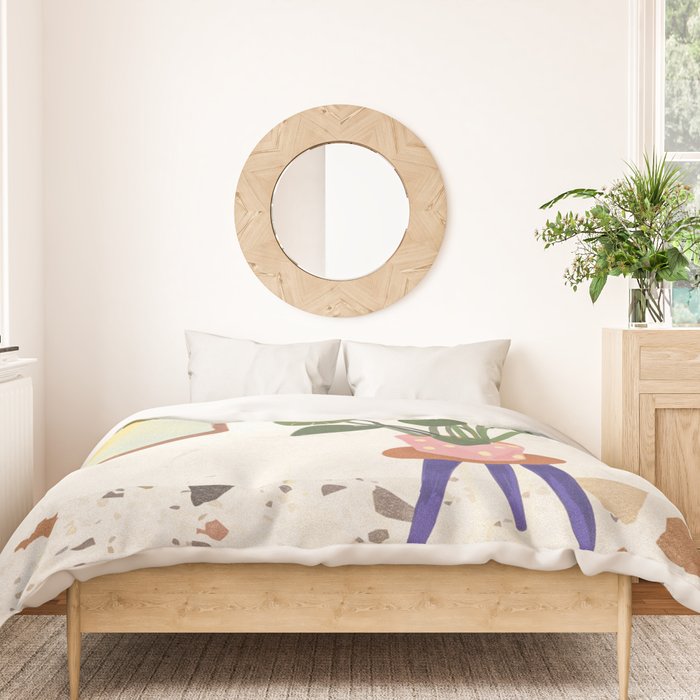 Marble Monstera Duvet Cover Gallery Image 3