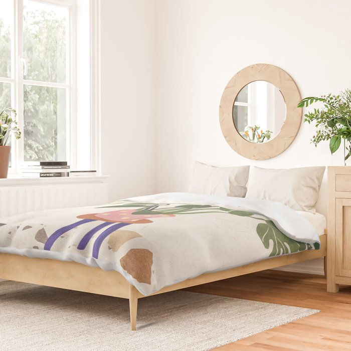 Marble Monstera Duvet Cover Gallery Image 2