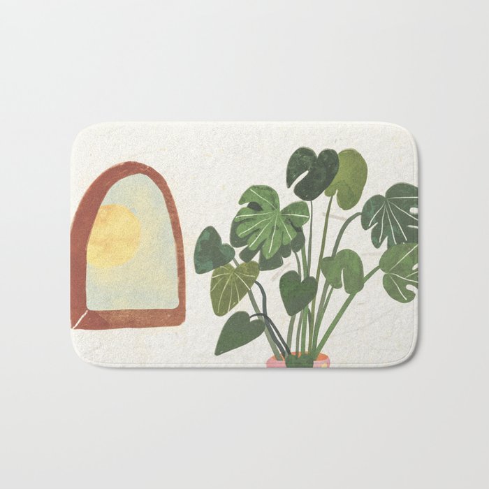 Marble Monstera Bath Mat Gallery Image 1