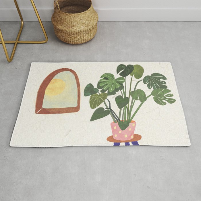 Marble Monstera Rug Gallery Image 1