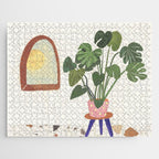 Marble Monstera Jigsaw Puzzle Gallery Image 1
