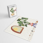 Marble Monstera Jigsaw Puzzle Gallery Image 2