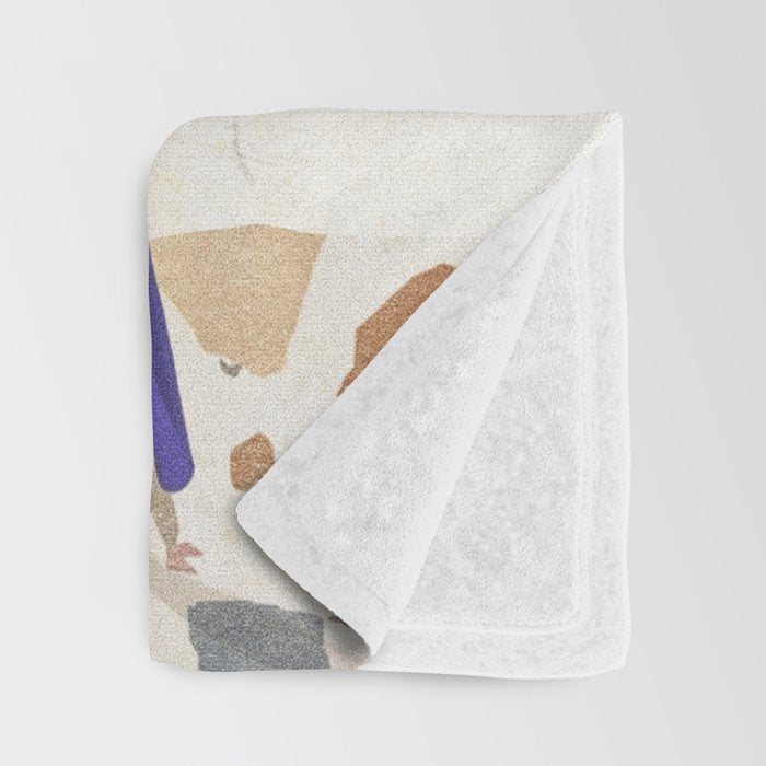 Marble Monstera Throw Blanket Gallery Image 3