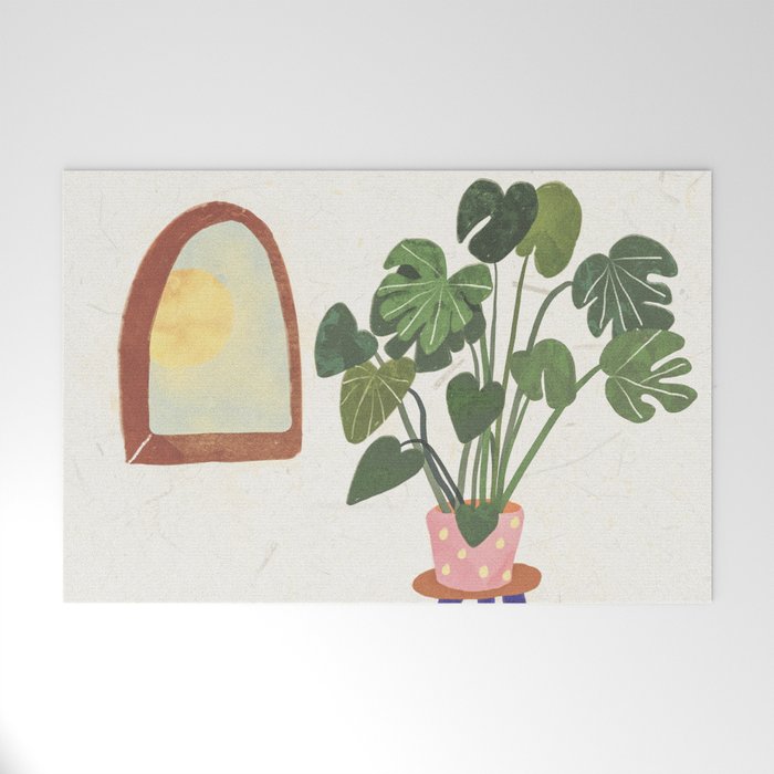Marble Monstera Welcome Mat Gallery Image 1