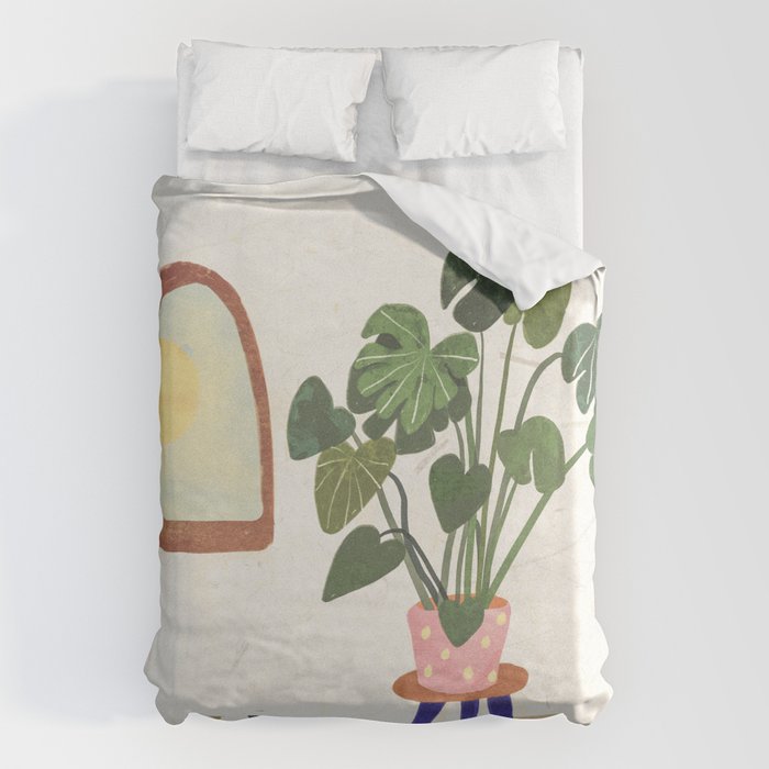 Marble Monstera Duvet Cover Gallery Image 1